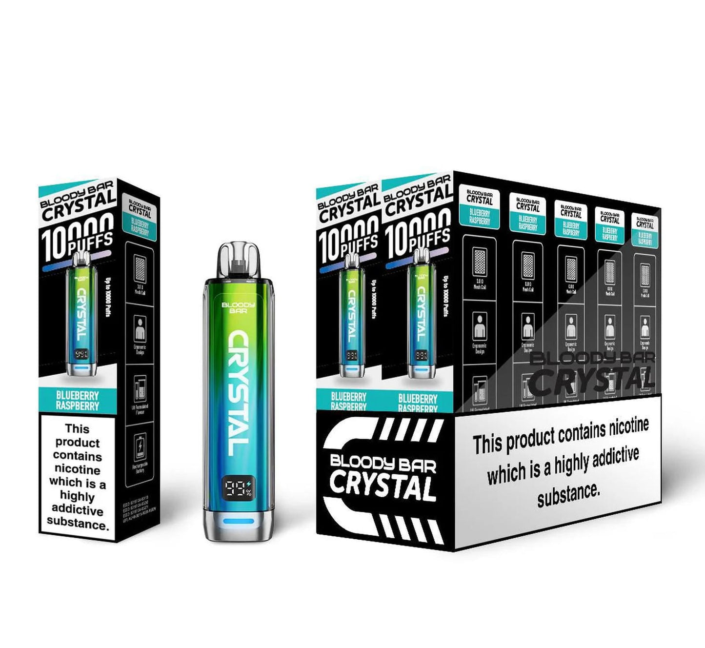 Bloody Bar Crystal 10K Puff Prefilled Pod Kit | Box of 10