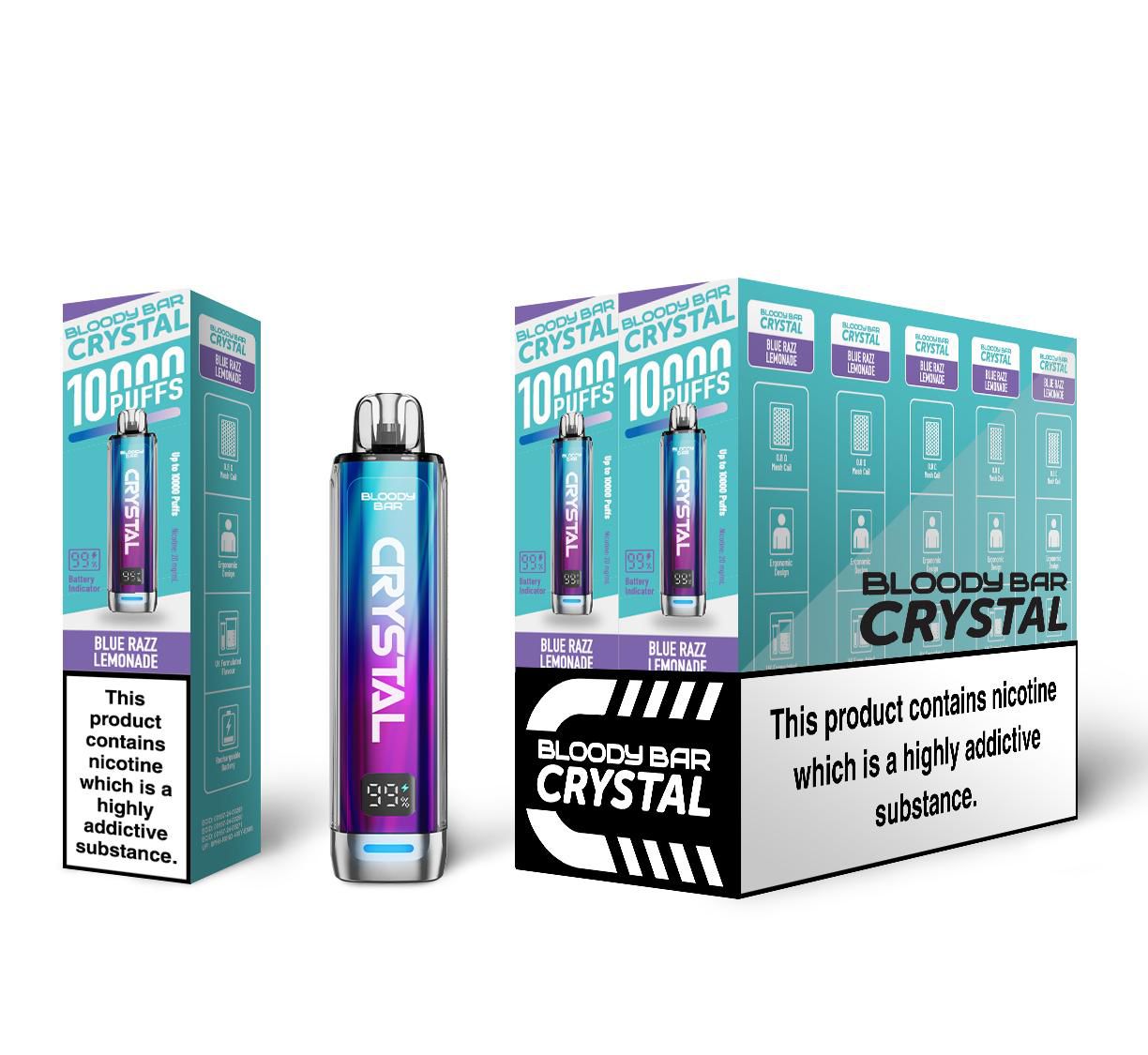 Bloody Bar Crystal 10K Puff Prefilled Pod Kit | Box of 10