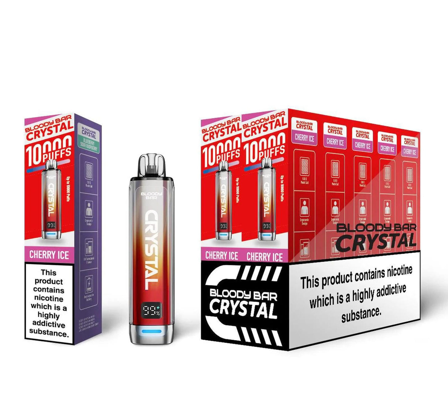 Bloody Bar Crystal 10K Puff Prefilled Pod Kit | Box of 10