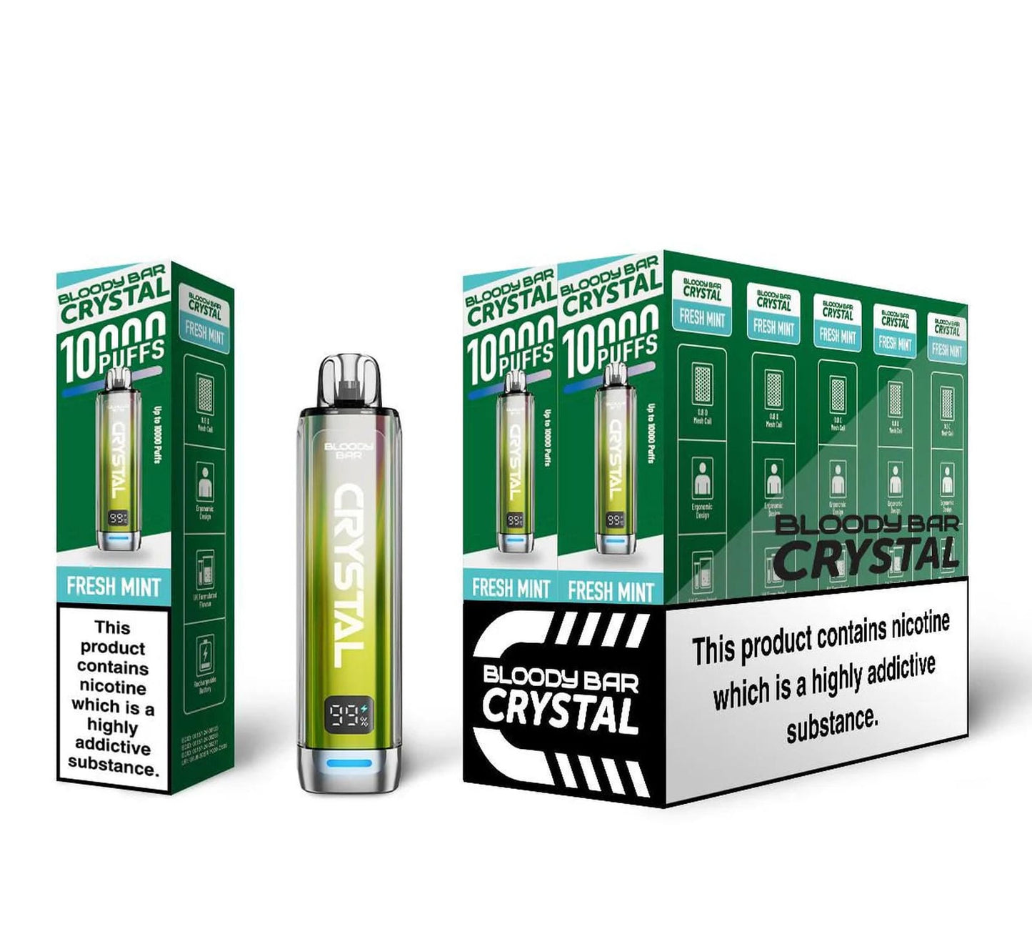 Bloody Bar Crystal 10K Puff Prefilled Pod Kit | Box of 10