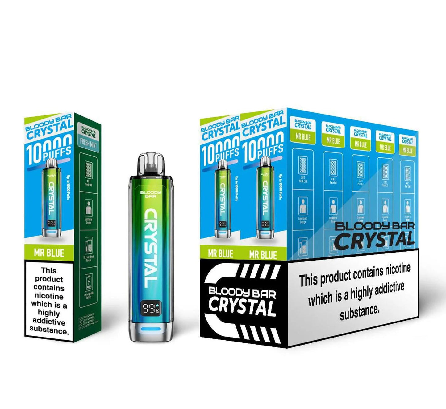 Bloody Bar Crystal 10K Puff Prefilled Pod Kit | Box of 10