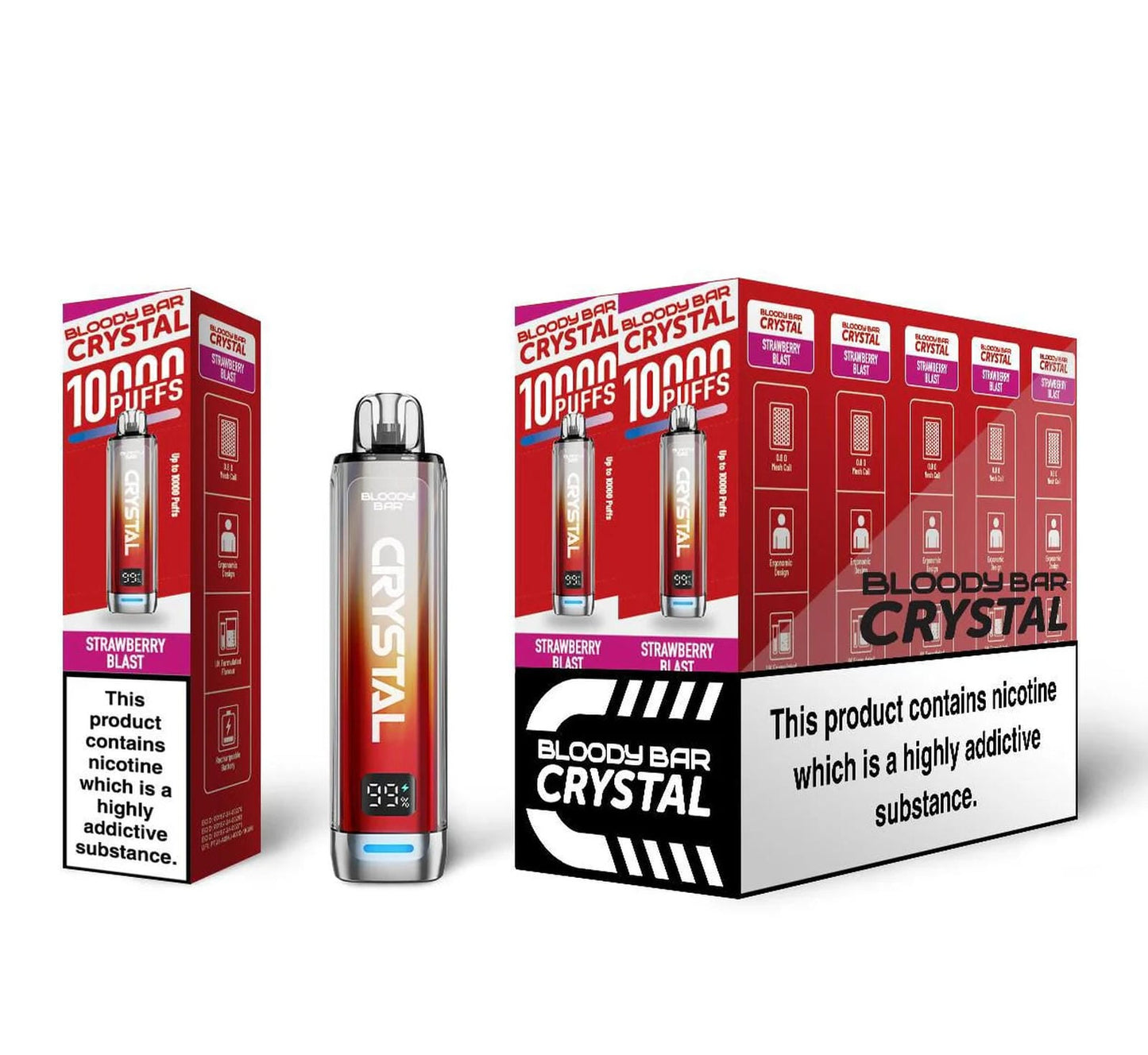 Bloody Bar Crystal 10K Puff Prefilled Pod Kit | Box of 10