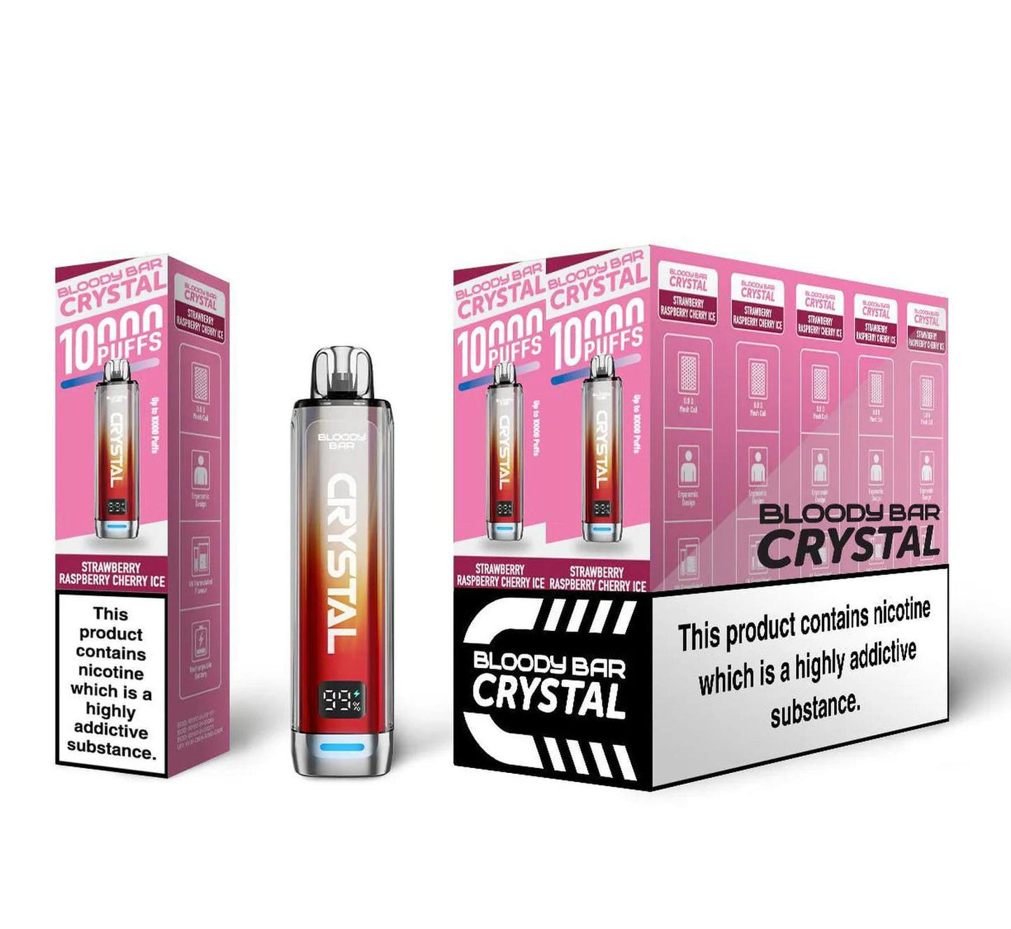 Bloody Bar Crystal 10K Puff Prefilled Pod Kit | Box of 10