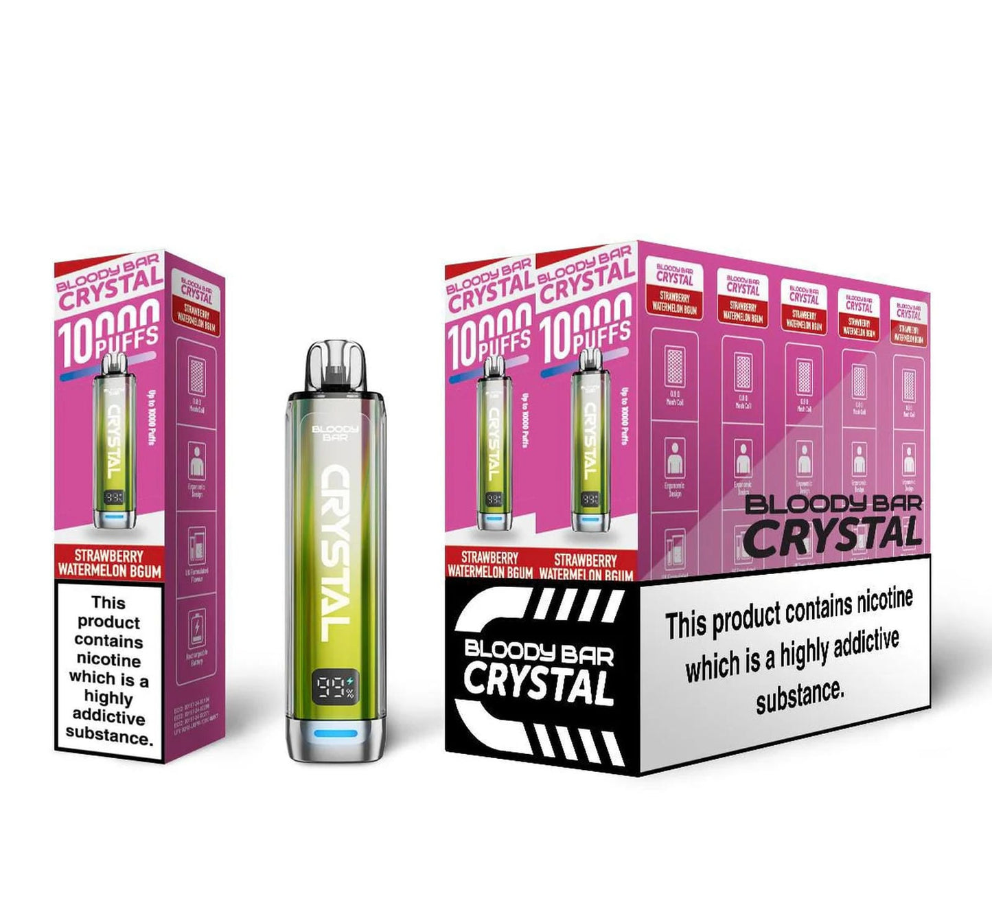 Bloody Bar Crystal 10K Puff Prefilled Pod Kit | Box of 10