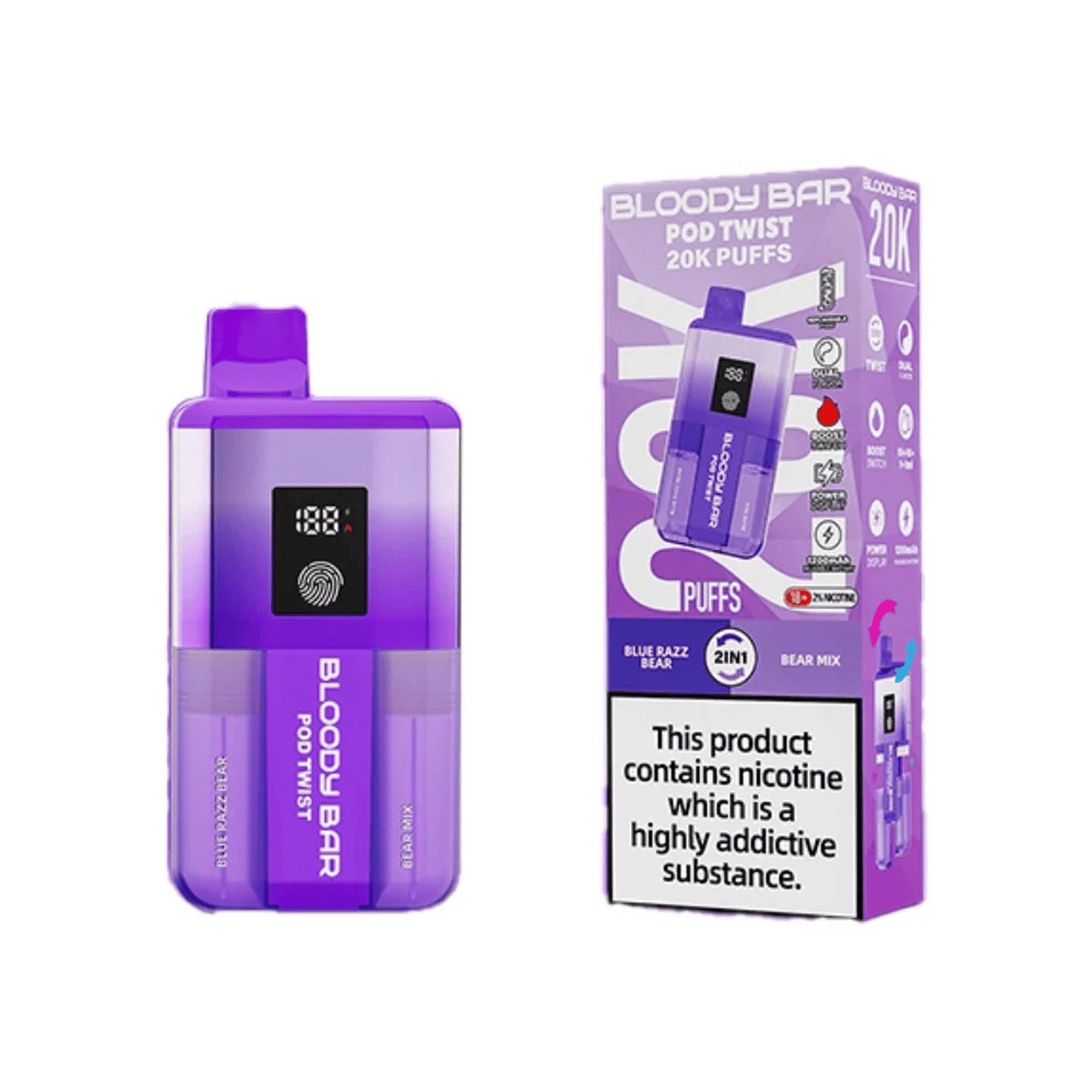 Bloody Bar Pod Twist 20K Prefilled Pod Kit | Box of 5