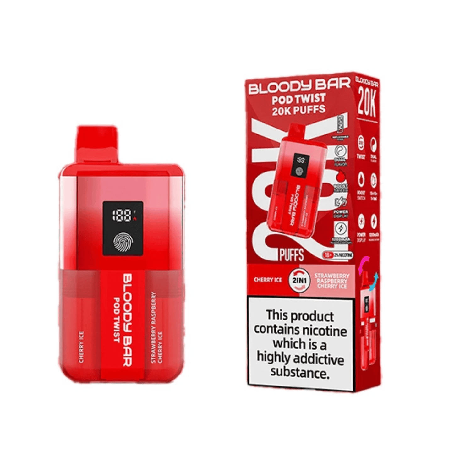 Bloody Bar Pod Twist 20K Prefilled Pod Kit | Box of 5