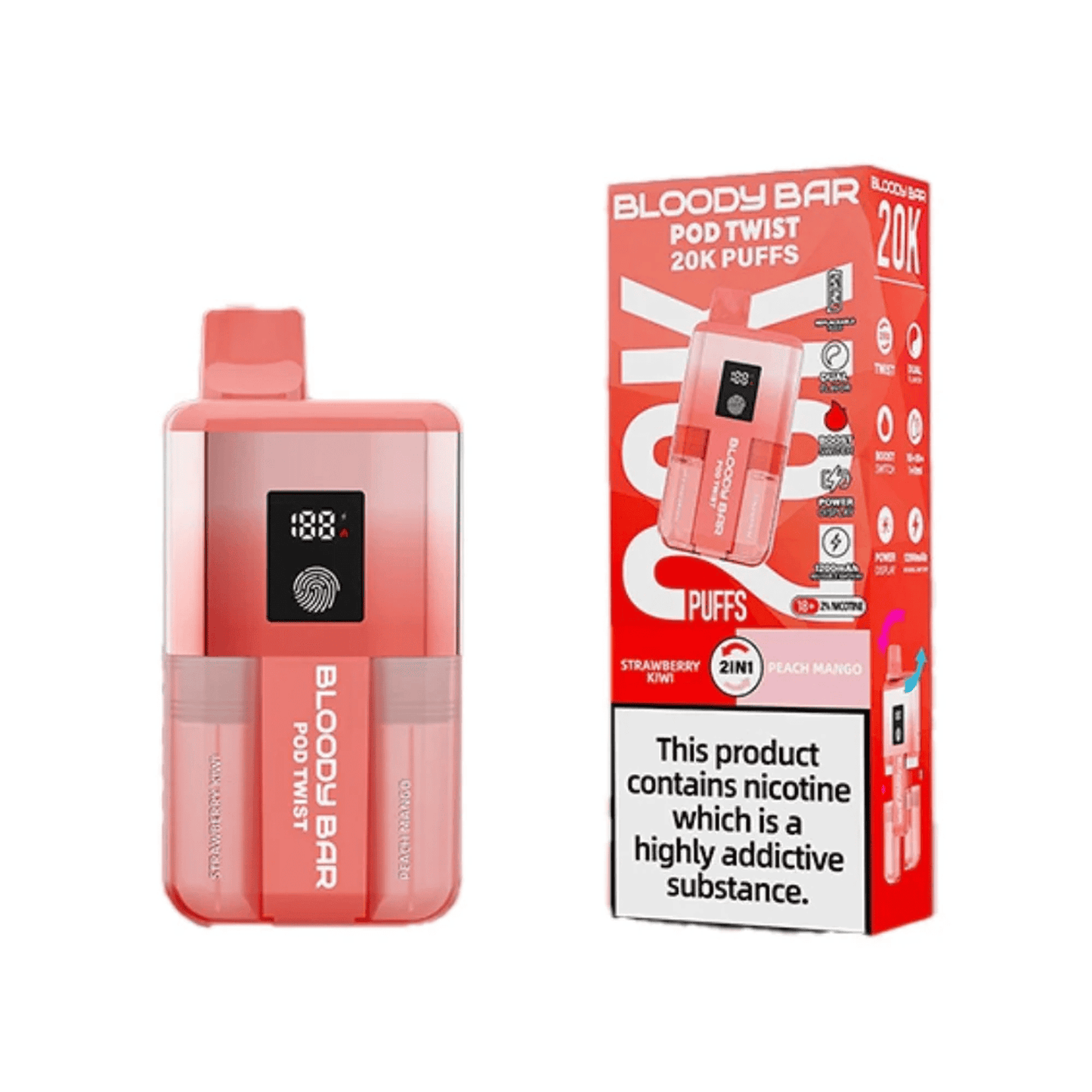 Bloody Bar Pod Twist 20K Prefilled Pod Kit | Box of 5