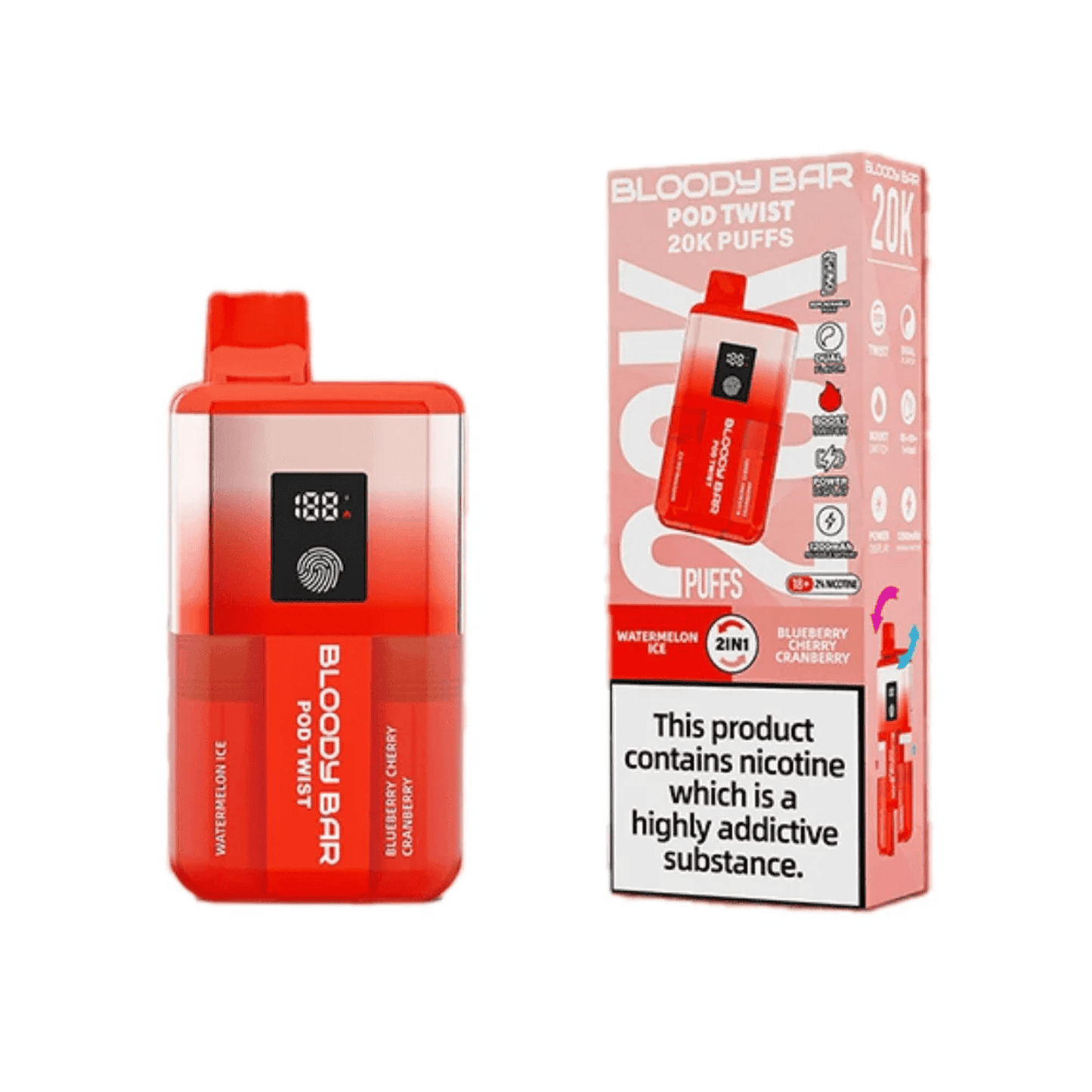 Bloody Bar Pod Twist 20K Prefilled Pod Kit | Box of 5