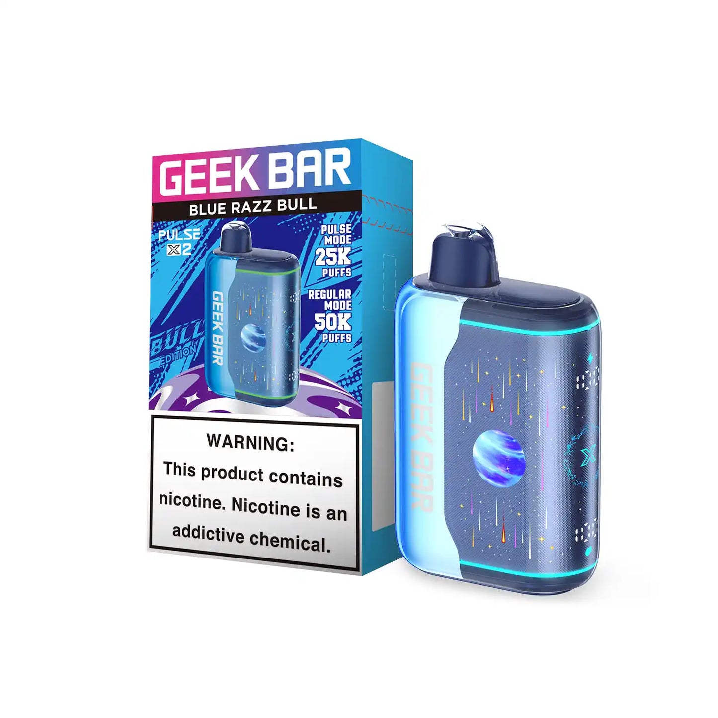 Blue Razz Bull - Geek Bar Pulse X 2 50k Disposable Vape