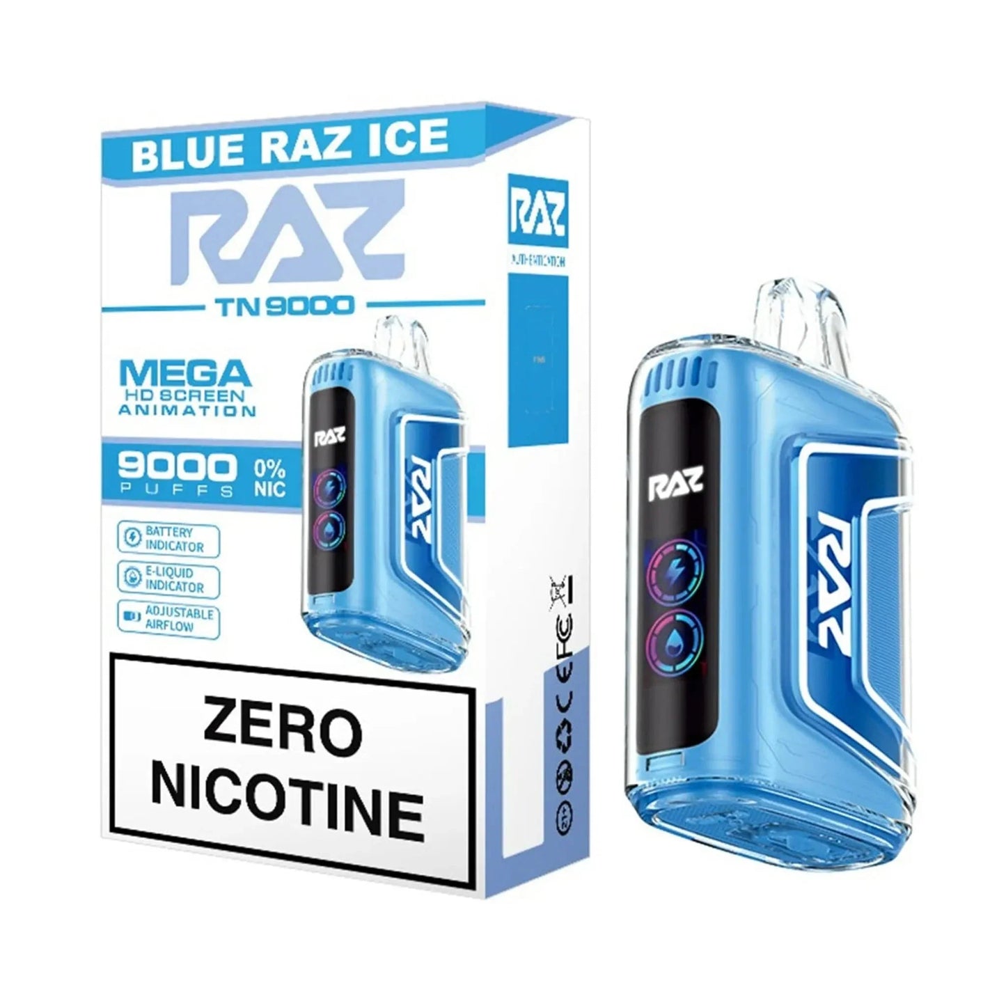RAZ ZERO Nicotine Vape TN9000
