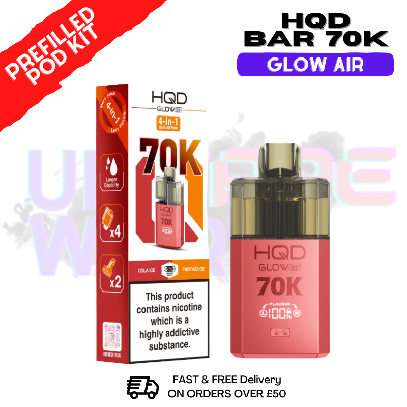 HQD 70K Glow Air 70000 Puffs Prefilled Pod Kit