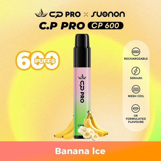 CP Pro 600 Puff Prefilled Pod Vape Kit - Box of 10