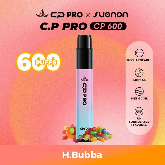 CP Pro 600 Puff Prefilled Pod Vape Kit - Box of 10