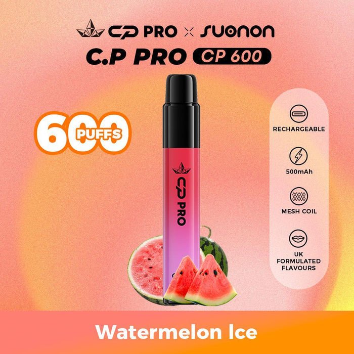 CP Pro 600 Puff Prefilled Pod Vape Kit - Box of 10