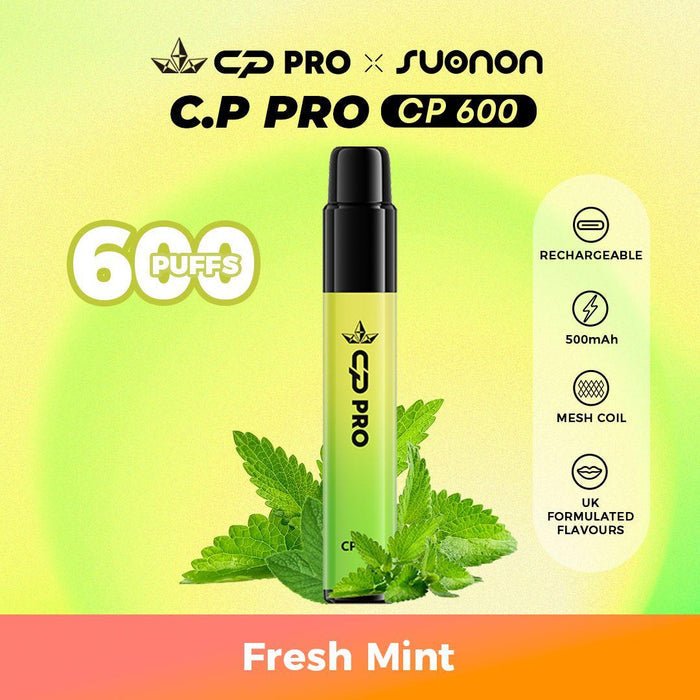 CP Pro 600 Puff Prefilled Pod Vape Kit - Box of 10