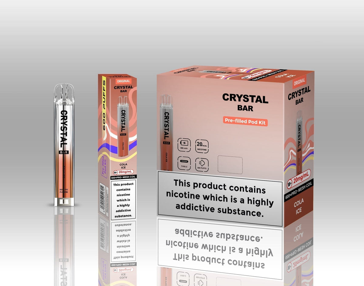 Crystal Bar Original 600 Prefilled Pod Kit | Pack of 10