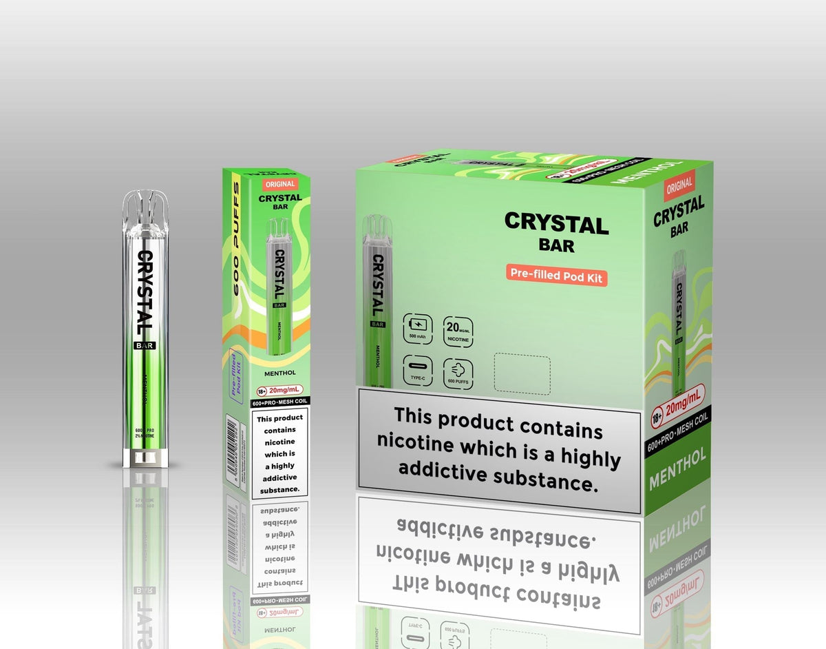 Crystal Bar Original 600 Prefilled Pod Kit | Pack of 10