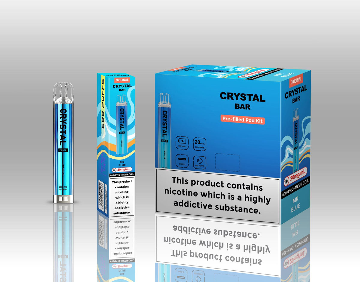 Crystal Bar Original 600 Prefilled Pod Kit | Pack of 10