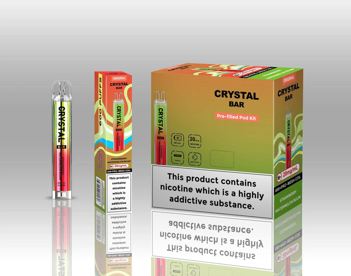 Crystal Bar Original 600 Prefilled Pod Kit | Pack of 10