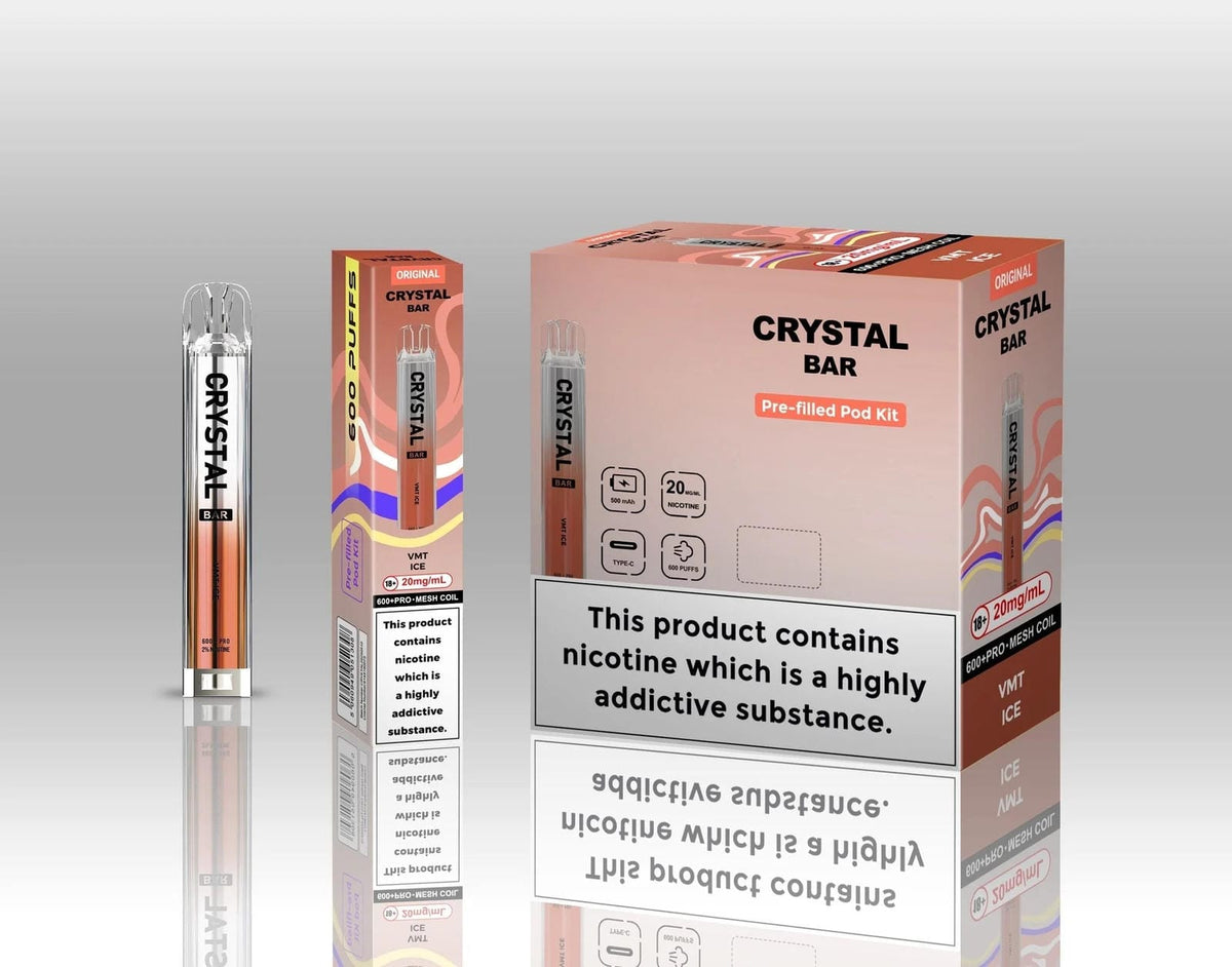 Crystal Bar Original 600 Prefilled Pod Kit | Pack of 10