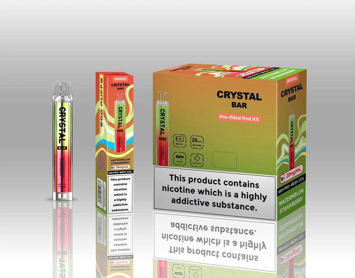 Crystal Bar Original 600 Prefilled Pod Kit | Pack of 10