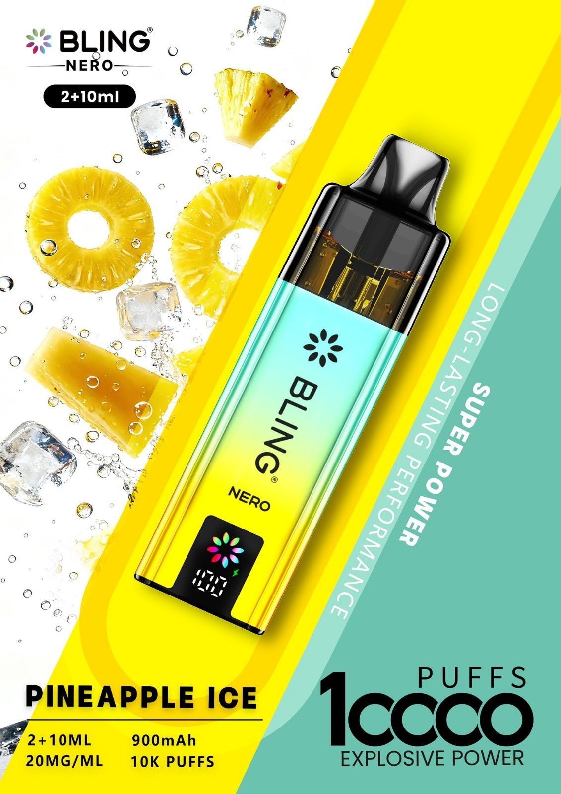 Crystal Bling Nero 10k Prefilled Pod Vape Kit - Box of 5