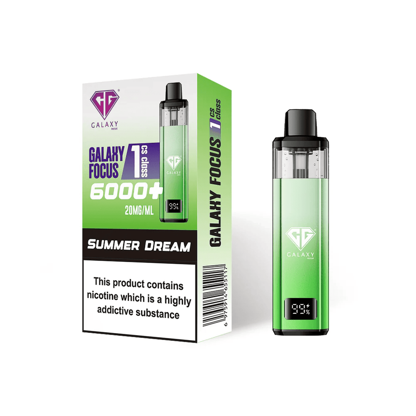 Crystal Galaxy Focus 6000 Prefilled Pod Vape Kit - Box of 5