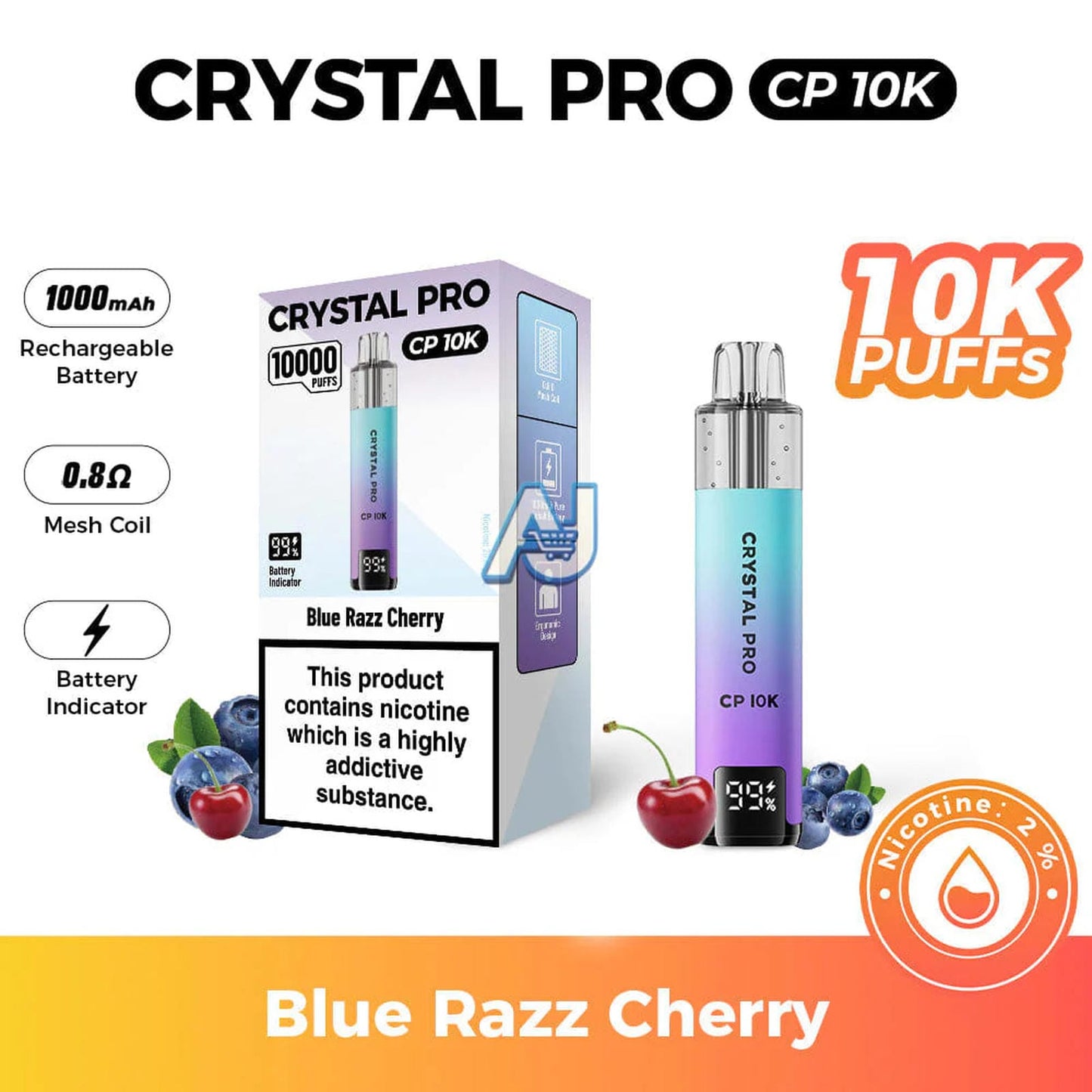 Crystal Pro CP 10K Puffs Prefilled Pod Kit