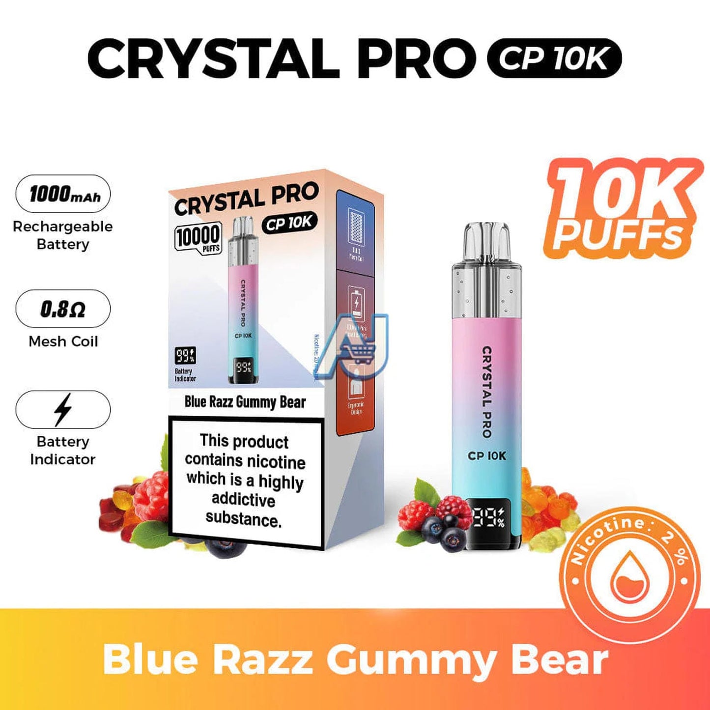 Crystal Pro CP 10K Puffs Prefilled Pod Kit