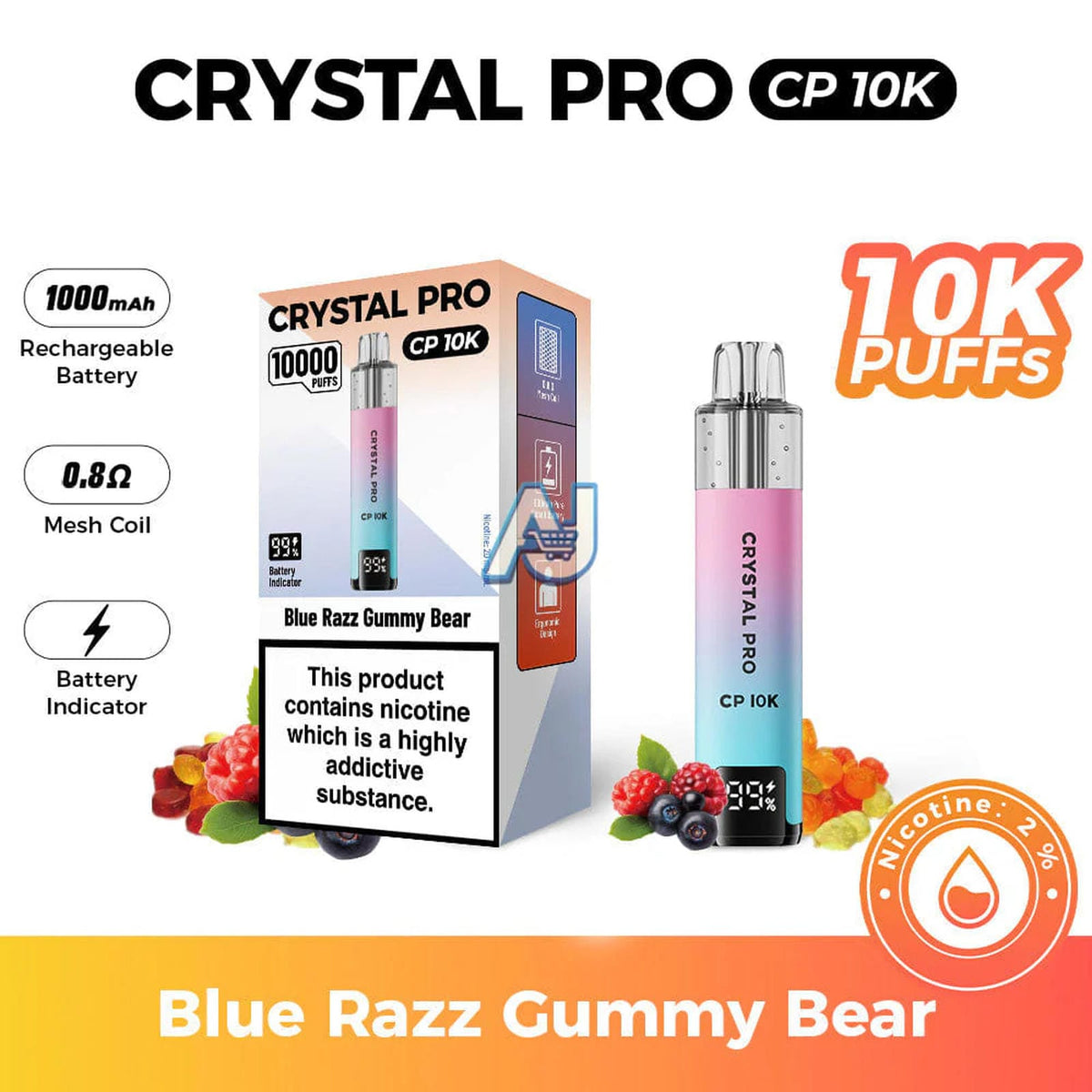 Crystal Pro CP 10K Puffs Prefilled Pod Kit
