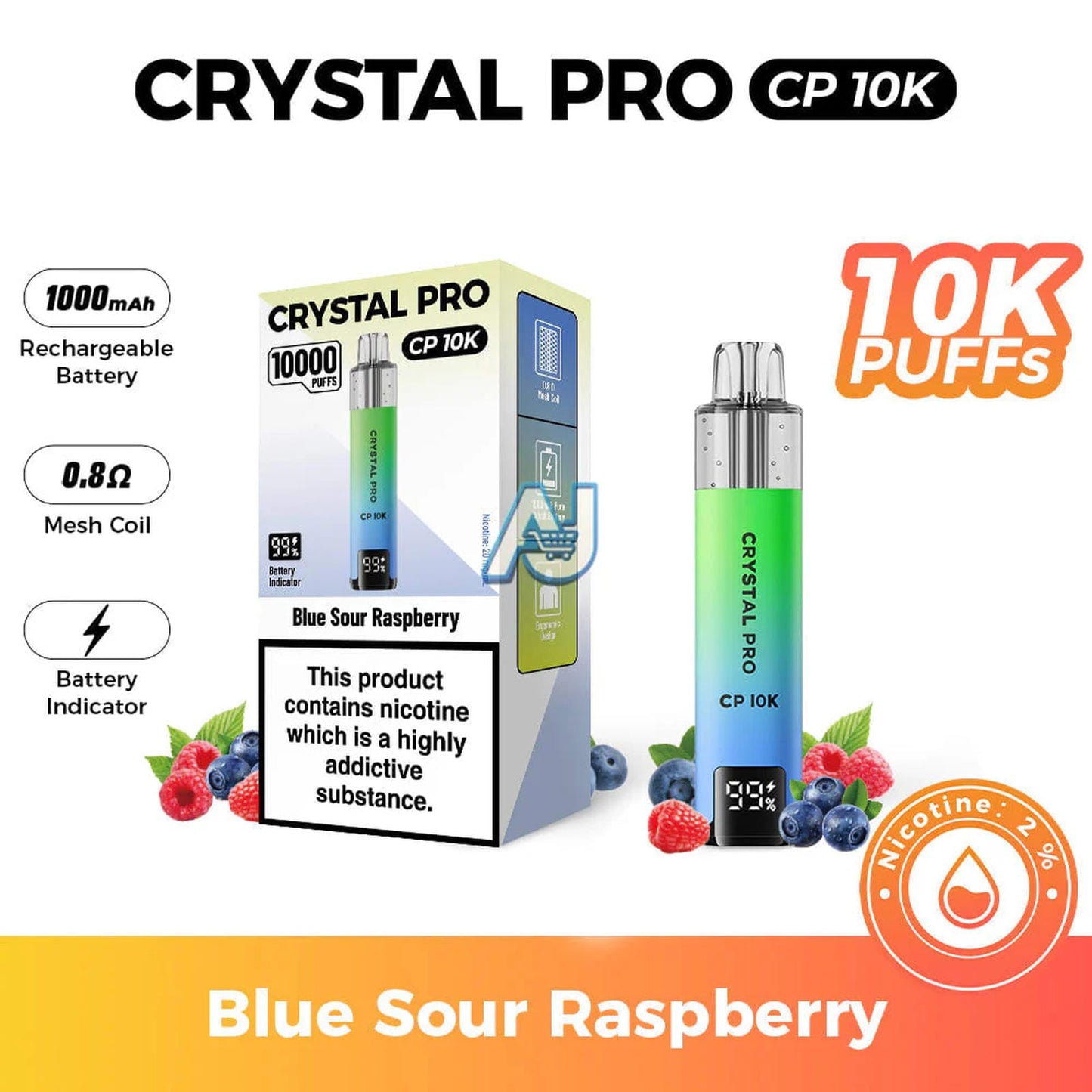 Crystal Pro CP 10K Puffs Prefilled Pod Kit