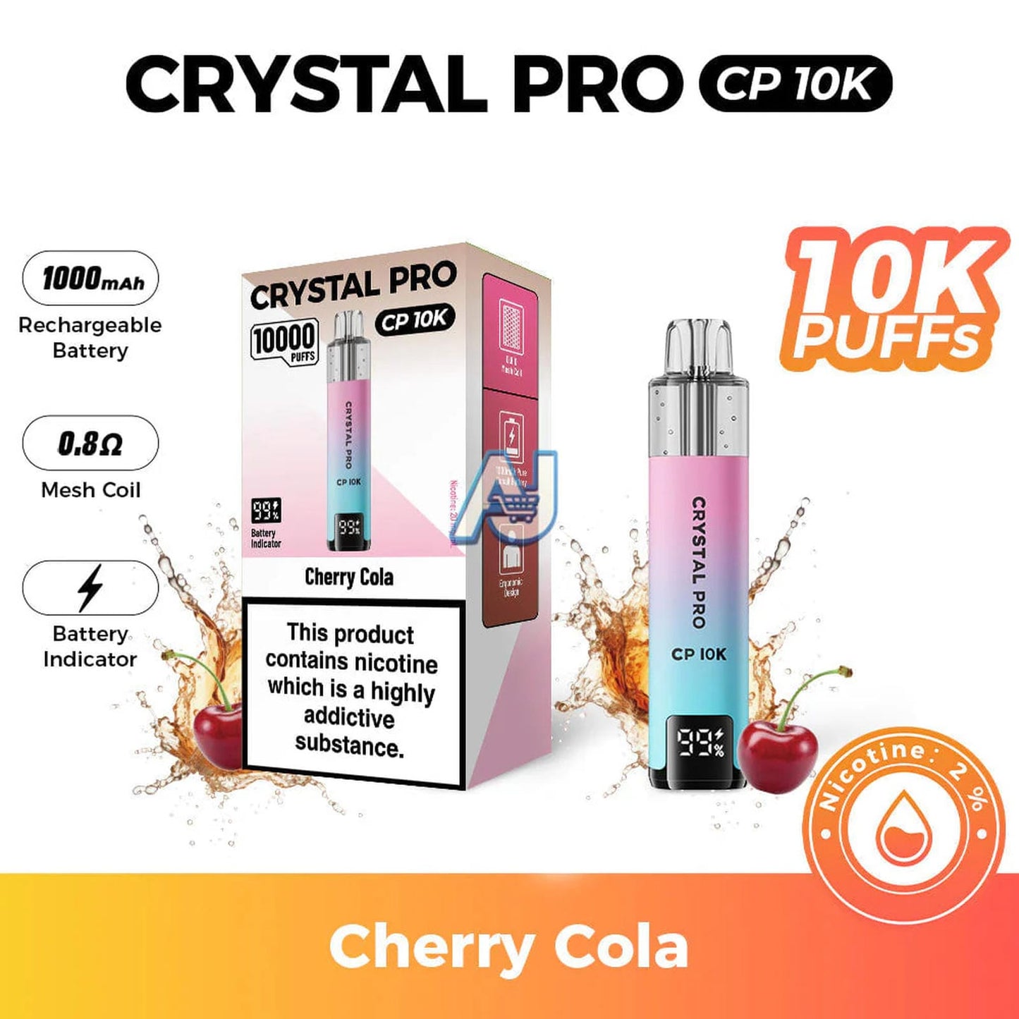 Crystal Pro CP 10K Puffs Prefilled Pod Kit