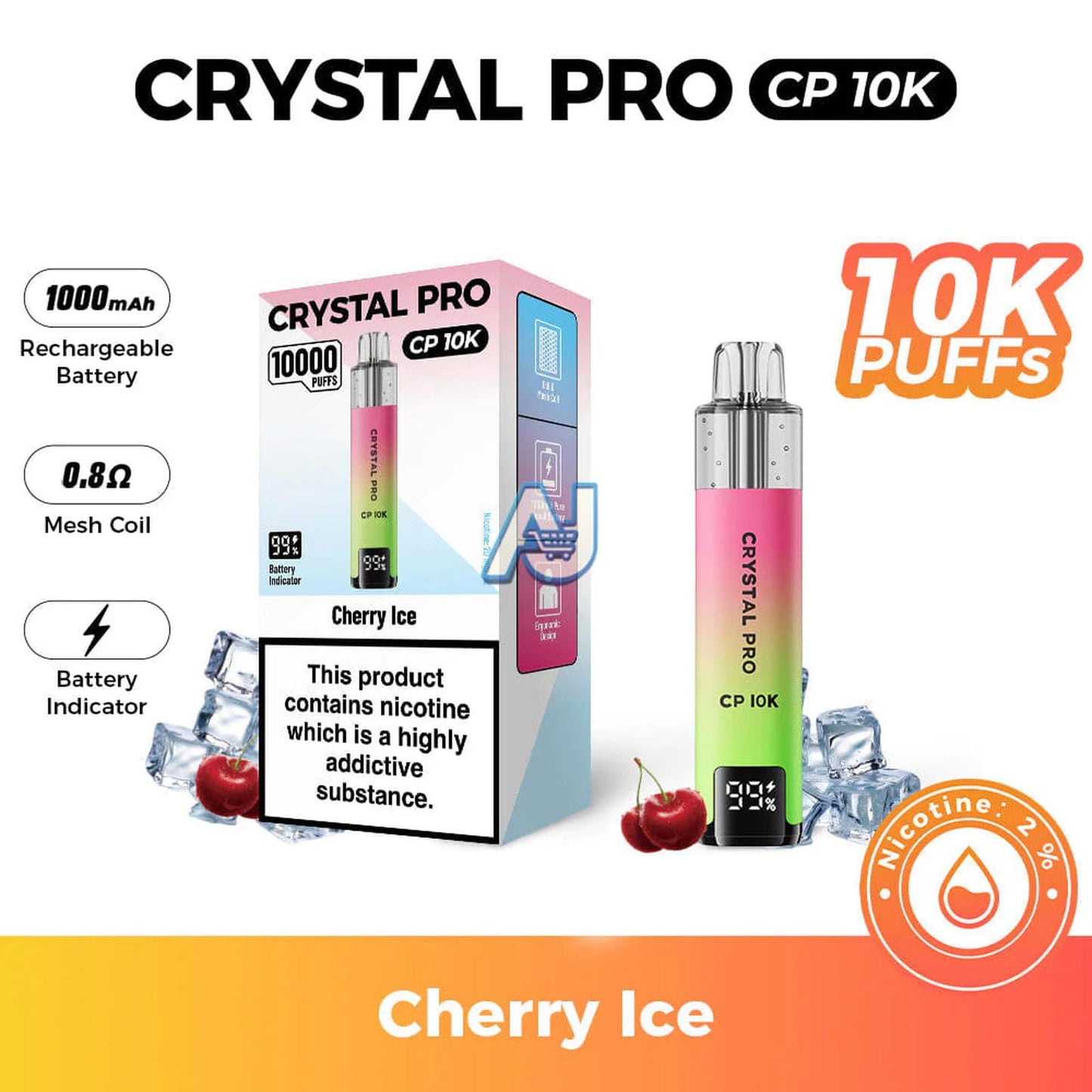 Crystal Pro CP 10K Puffs Prefilled Pod Kit