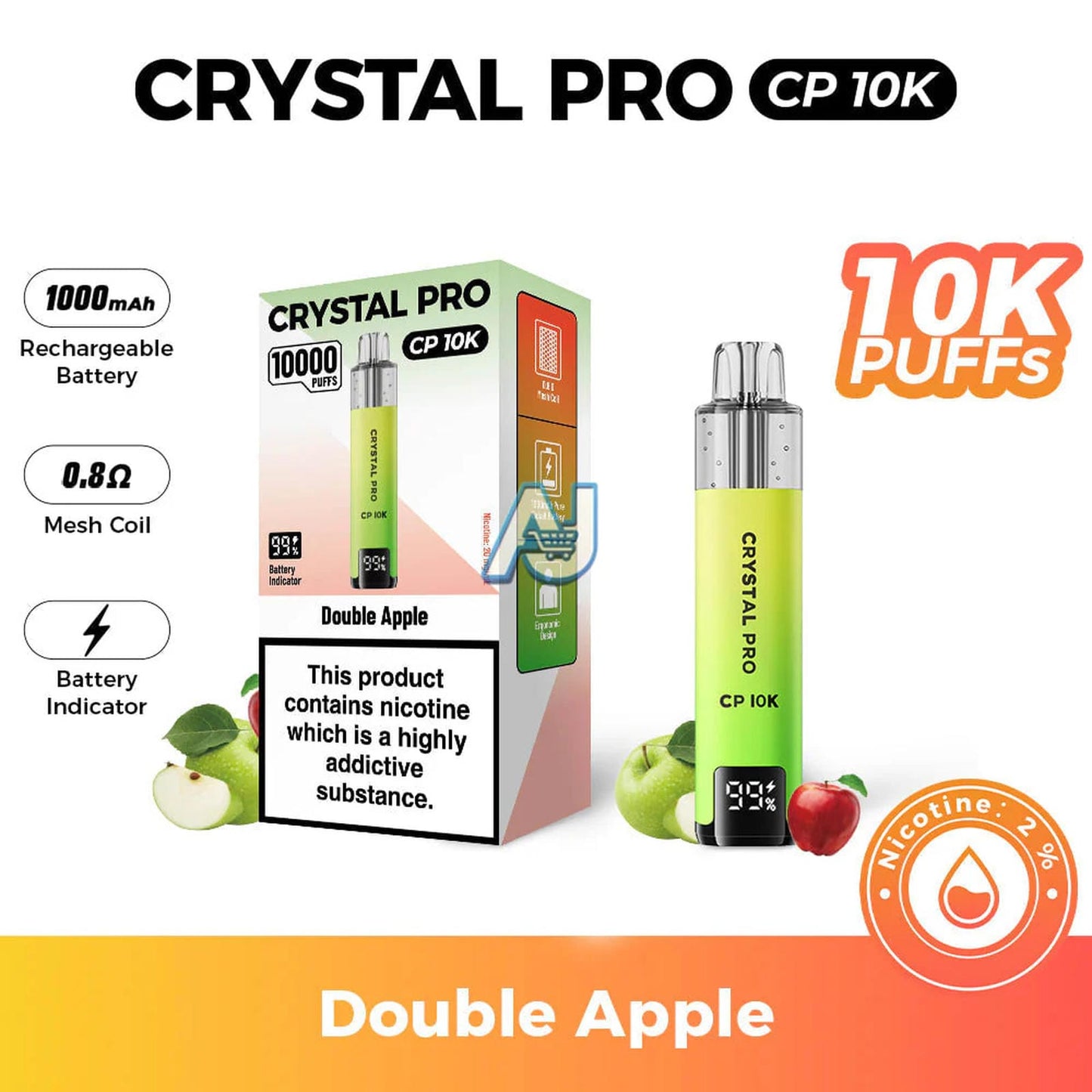 Crystal Pro CP 10K Puffs Prefilled Pod Kit
