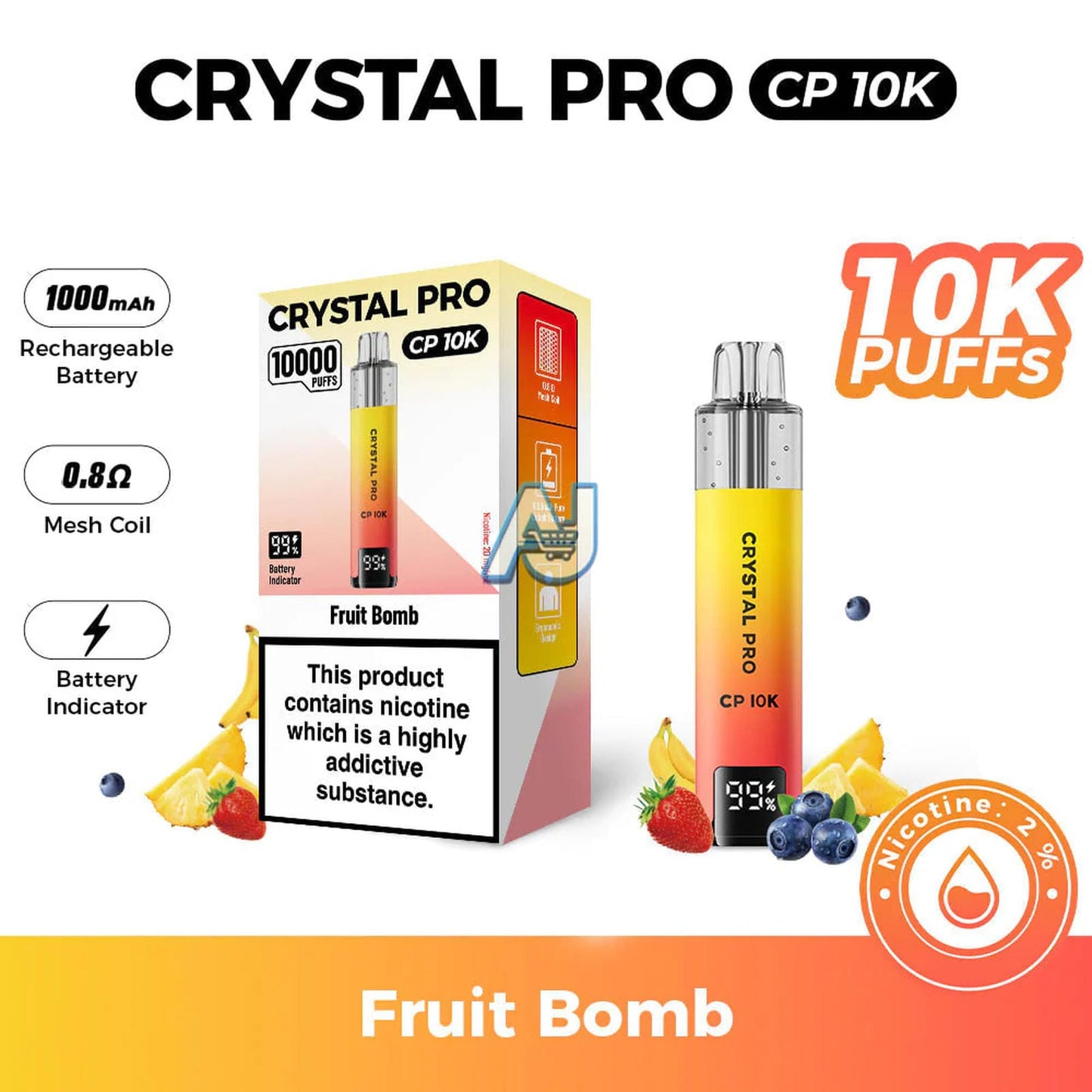 Crystal Pro CP 10K Puffs Prefilled Pod Kit