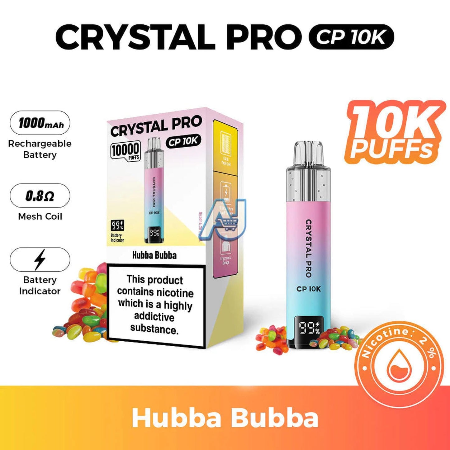 Crystal Pro CP 10K Puffs Prefilled Pod Kit