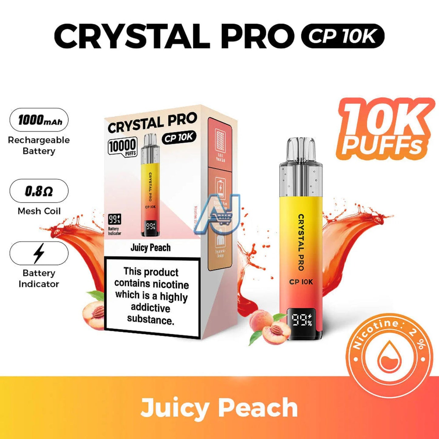 Crystal Pro CP 10K Puffs Prefilled Pod Kit