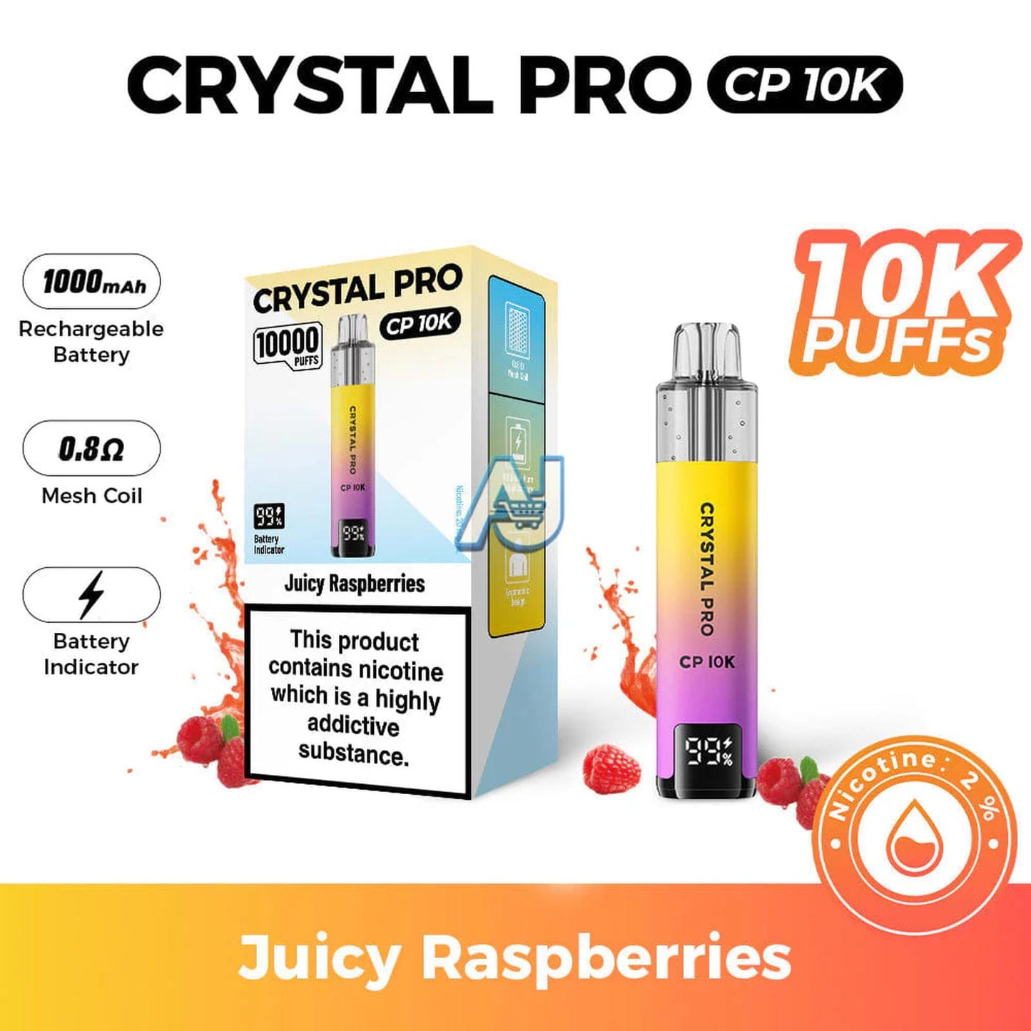Crystal Pro CP 10K Puffs Prefilled Pod Kit