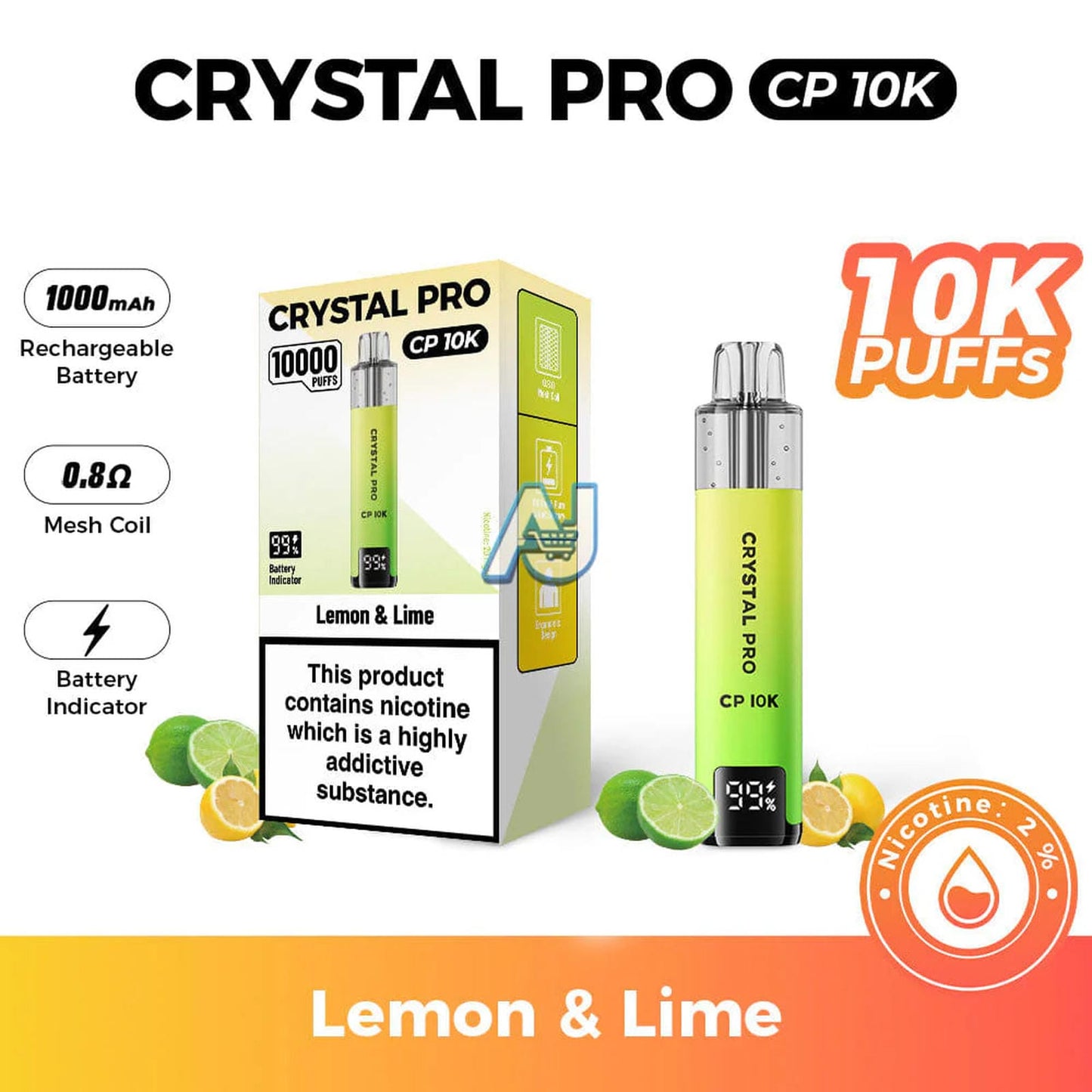 Crystal Pro CP 10K Puffs Prefilled Pod Kit