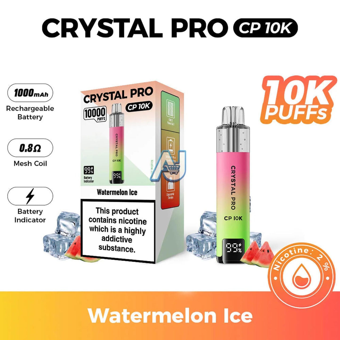 Crystal Pro CP 10K Puffs Prefilled Pod Kit