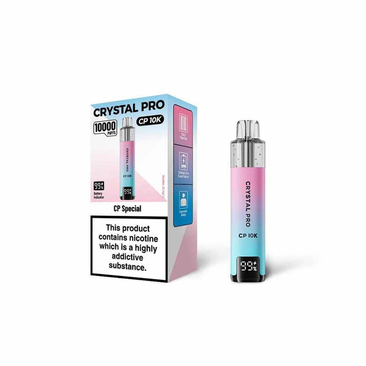 CRYSTAL PRO CP10K Puffs Prefilled Pod Vape Kit