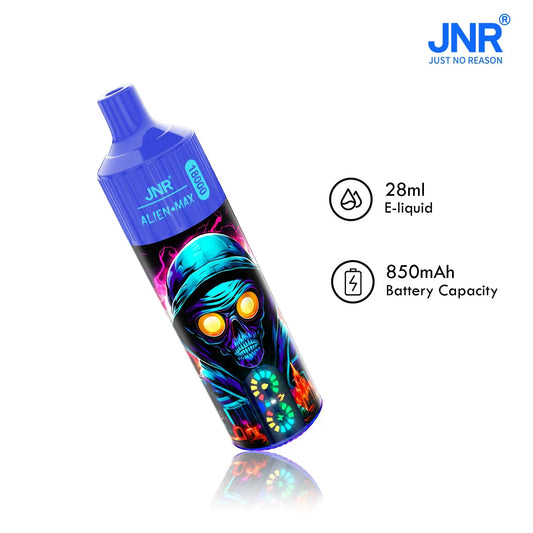 JNR Alien Max Einweg-E-Zigarette für 18.000 Züge (10er-Packung) 21 Geschmacksrichtungen