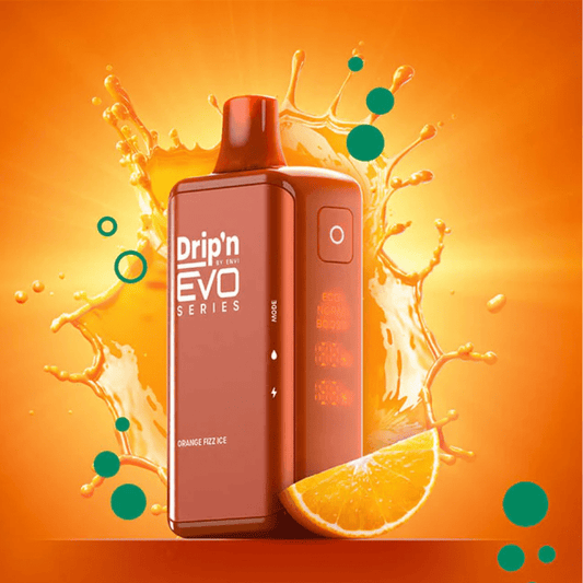 Drip'n Envi EVO 28k Einweg-E-Zigarette – Orange Fizz Ice