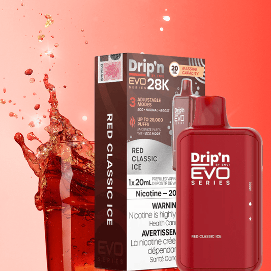 Drip'n by Envi EVO 28k Disposable Vape-Red Classic Ice