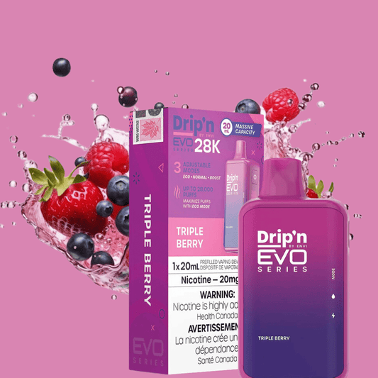 Drip'n by Envi EVO 28k Disposable Vape-Triple Berry