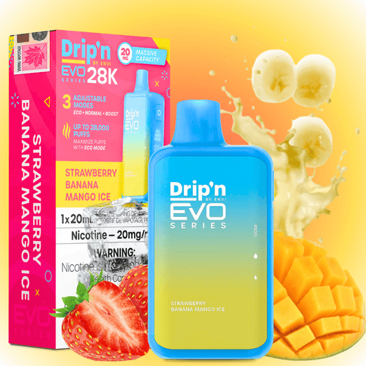 Drip'n Envi EVO 28k Disposable Vape-Strawberry Banana Mango