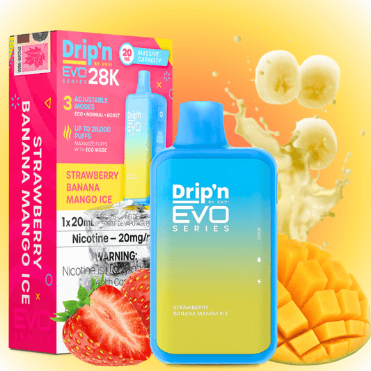 Drip'n Envi EVO 28k Einweg-E-Zigarette – Erdbeer-Banane-Mango