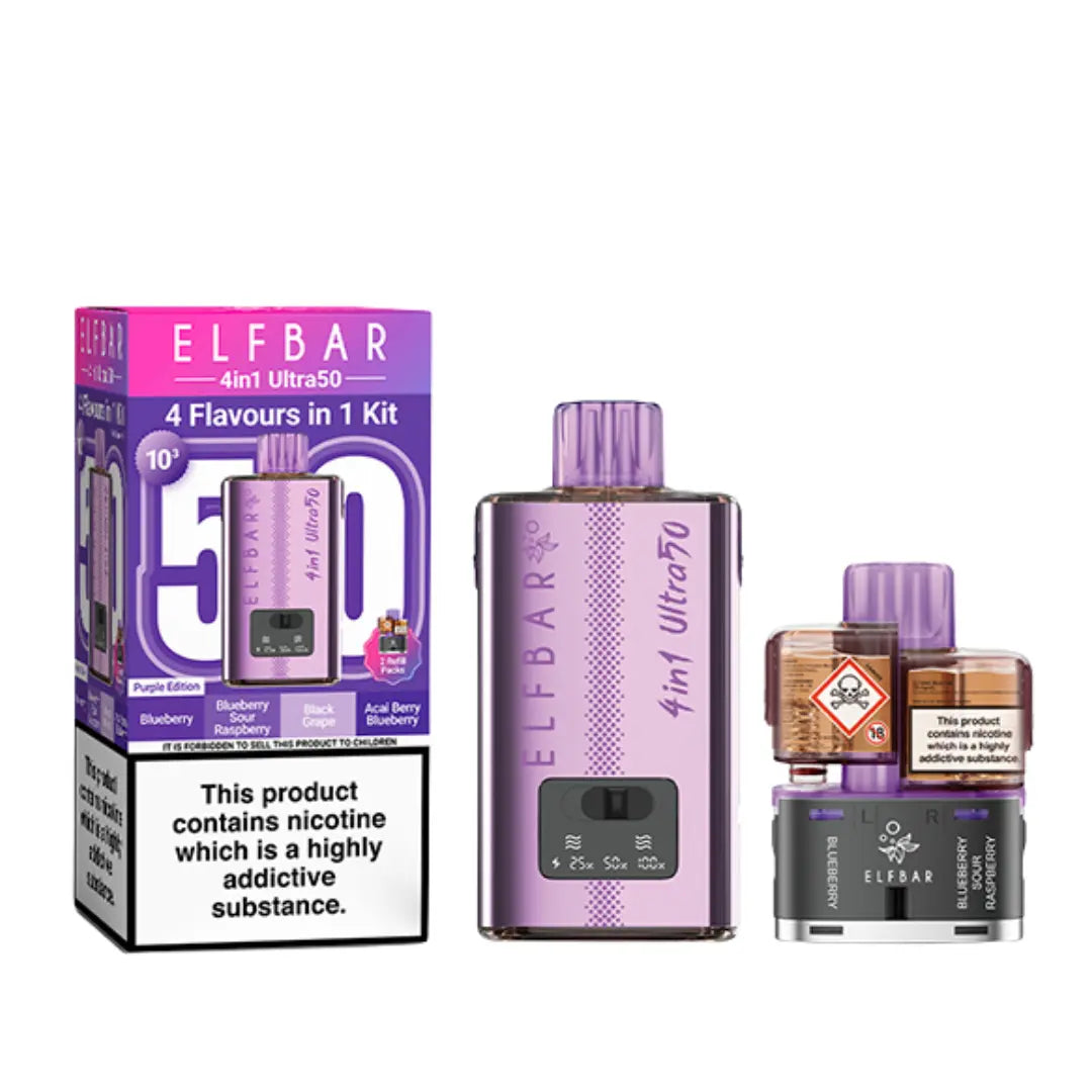 Elf Bar 4-in-1 Ultra 50 Prefilled & Reusable Pod Kit