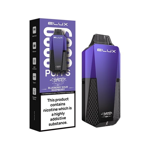Elux Cyberover 6.000 Züge, 10 ml 850 mAh 6K Einweg-E-Zigarette, 6 Geschmacksrichtungen.