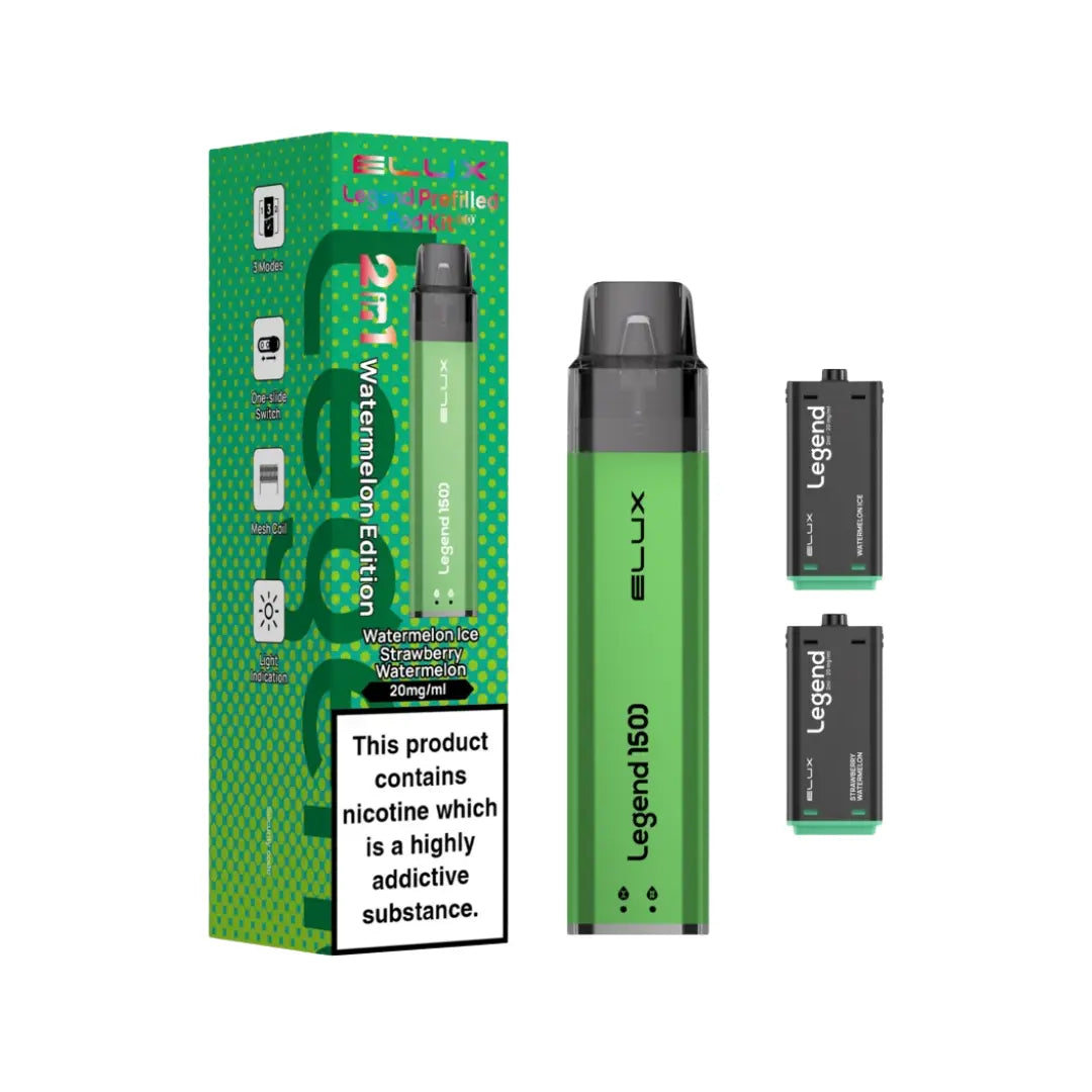 Elux Legend 1500 Puff Prefilled & Reusable Pod Kit